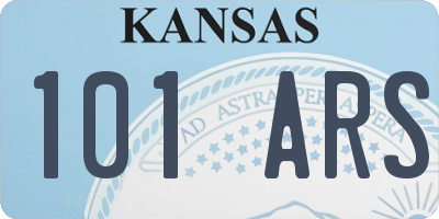 KS license plate 101ARS