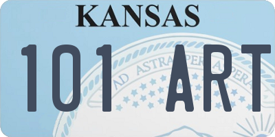 KS license plate 101ART