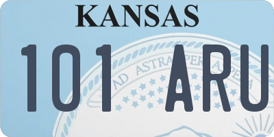 KS license plate 101ARU