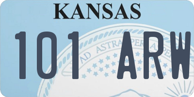 KS license plate 101ARW