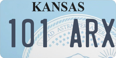 KS license plate 101ARX
