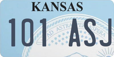 KS license plate 101ASJ