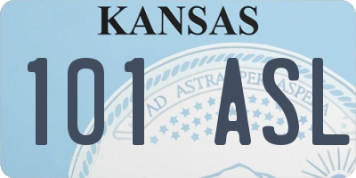 KS license plate 101ASL
