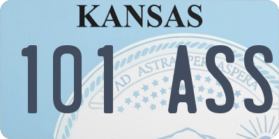 KS license plate 101ASS