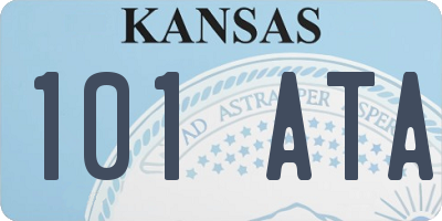 KS license plate 101ATA