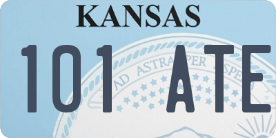 KS license plate 101ATE