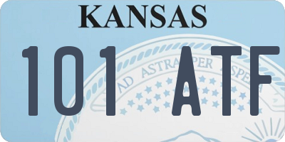 KS license plate 101ATF
