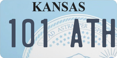 KS license plate 101ATH