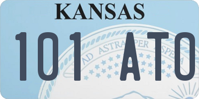 KS license plate 101ATO