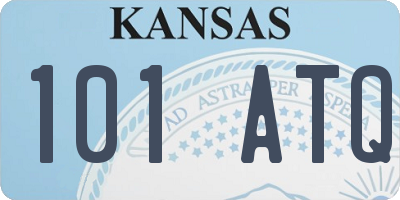 KS license plate 101ATQ