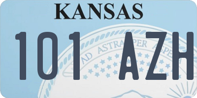 KS license plate 101AZH
