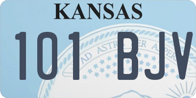 KS license plate 101BJV
