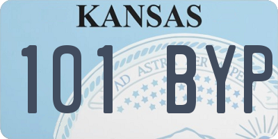 KS license plate 101BYP