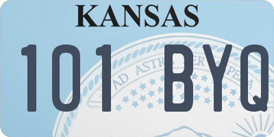 KS license plate 101BYQ