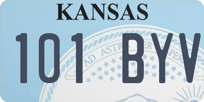 KS license plate 101BYV