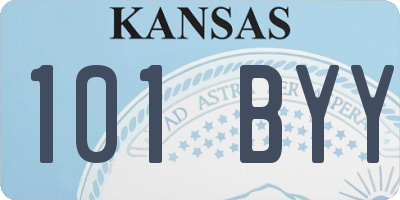 KS license plate 101BYY
