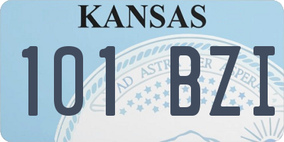 KS license plate 101BZI