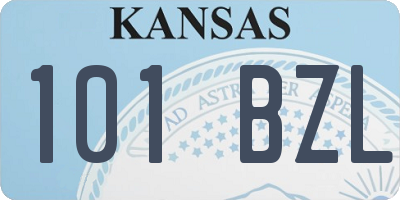 KS license plate 101BZL