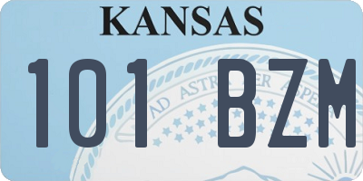 KS license plate 101BZM