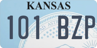 KS license plate 101BZP