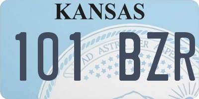 KS license plate 101BZR
