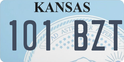 KS license plate 101BZT