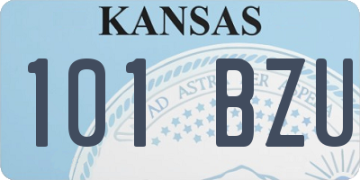 KS license plate 101BZU