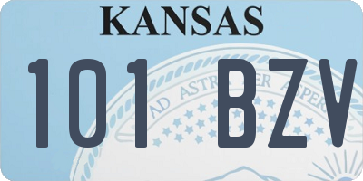 KS license plate 101BZV