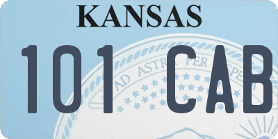 KS license plate 101CAB
