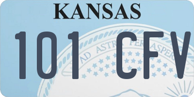 KS license plate 101CFV