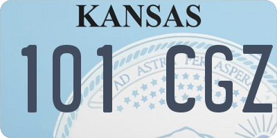 KS license plate 101CGZ