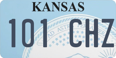KS license plate 101CHZ