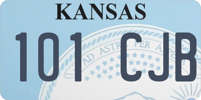 KS license plate 101CJB
