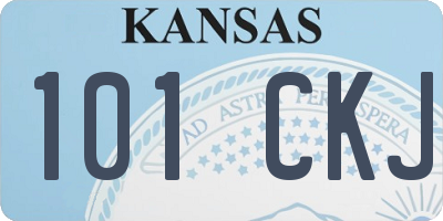 KS license plate 101CKJ