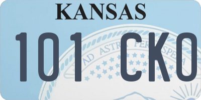KS license plate 101CKO