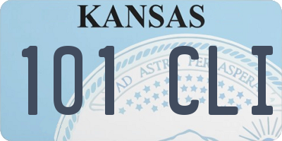 KS license plate 101CLI