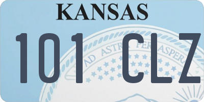 KS license plate 101CLZ