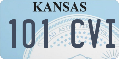 KS license plate 101CVI