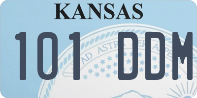 KS license plate 101DDM