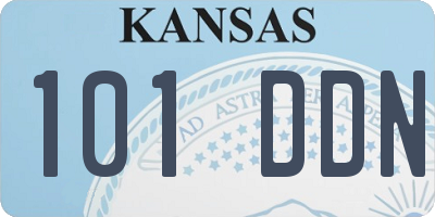 KS license plate 101DDN