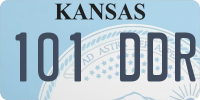 KS license plate 101DDR