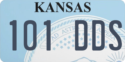 KS license plate 101DDS