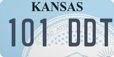 KS license plate 101DDT