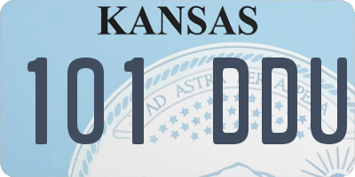 KS license plate 101DDU