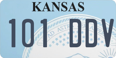 KS license plate 101DDV