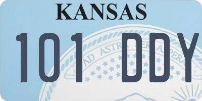 KS license plate 101DDY