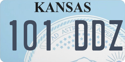 KS license plate 101DDZ