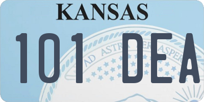 KS license plate 101DEA