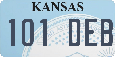 KS license plate 101DEB
