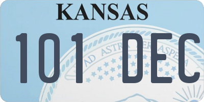 KS license plate 101DEC